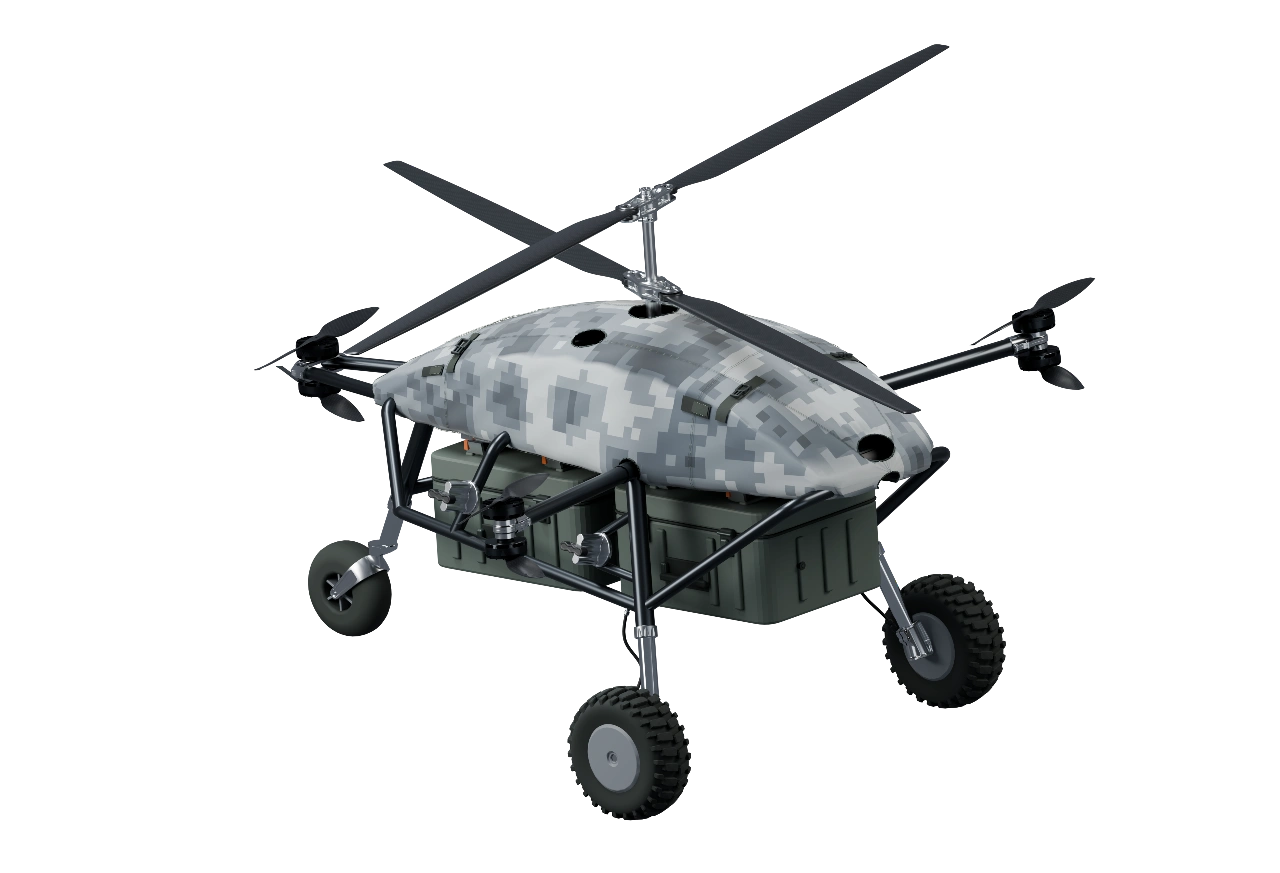TAMML with tandem cargo containers beneath the airframe
