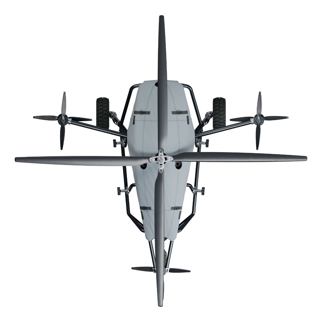 Top view of the TAMML airframe without payload